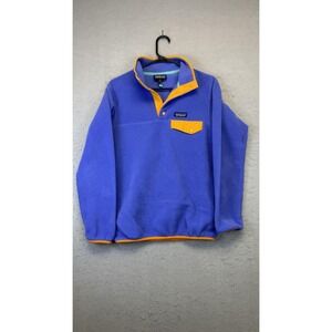 Patagonia Pullover Mens XS Purple Synchilla Snap-T Fleece Contrast‎ Trim Pocket